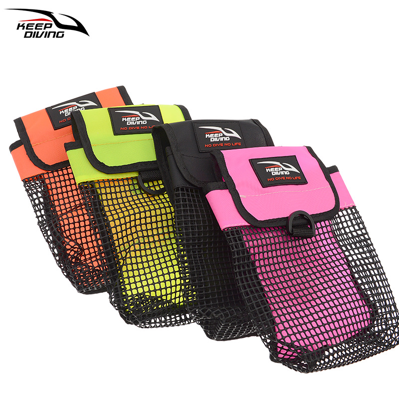 Diving Elephant Wire Pulling Wheel Bag Flow Hook Flashlight Mesh Bag Accessories Bag Underwater Cosmetics Bag Scuba Back Fly Bcd Side Hanging