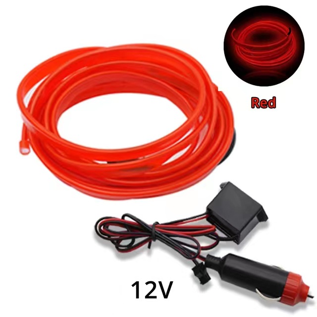 Холодный свет светодиодная лента для интерьера автомобиля, декоративная атмосферная подсветка, 12В