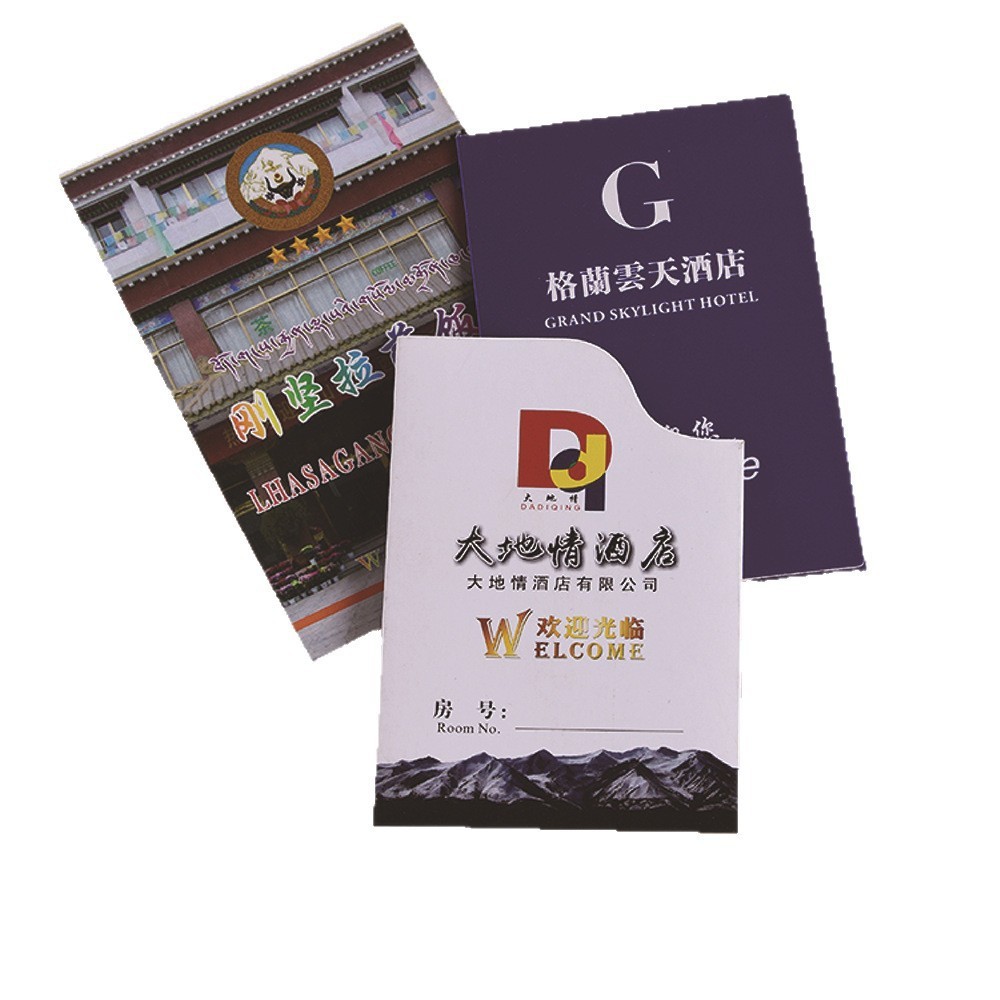Customized Room Card Holders for Guesthouses, Hotels, and Business Clubs with Special Color Printing