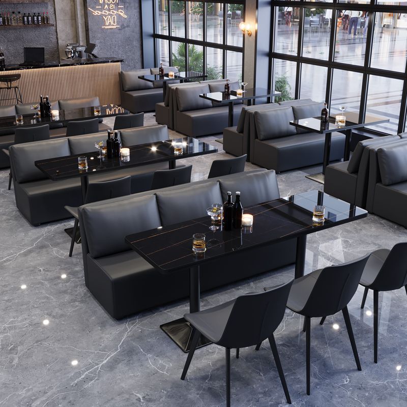 Industrial Style Bar Booth, Bar Sofa, Barbecue Shop, Restaurant Long Table, Cafe Dessert Burger Milk Tea Shop Tables and Chairs