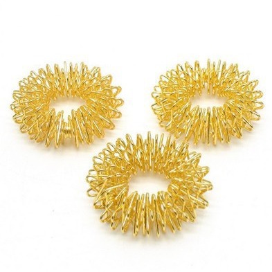 Cross-Border Supply Finger Massager Massage Ring Finger Massage Ring Gold and Silver Can Be Selected