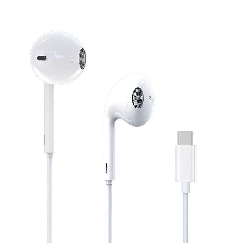Suitable for Iphone16 Apple 15 Mobile Phone Series Wired Headset Typec Digital Decoding Huawei Wire-Controlled Call