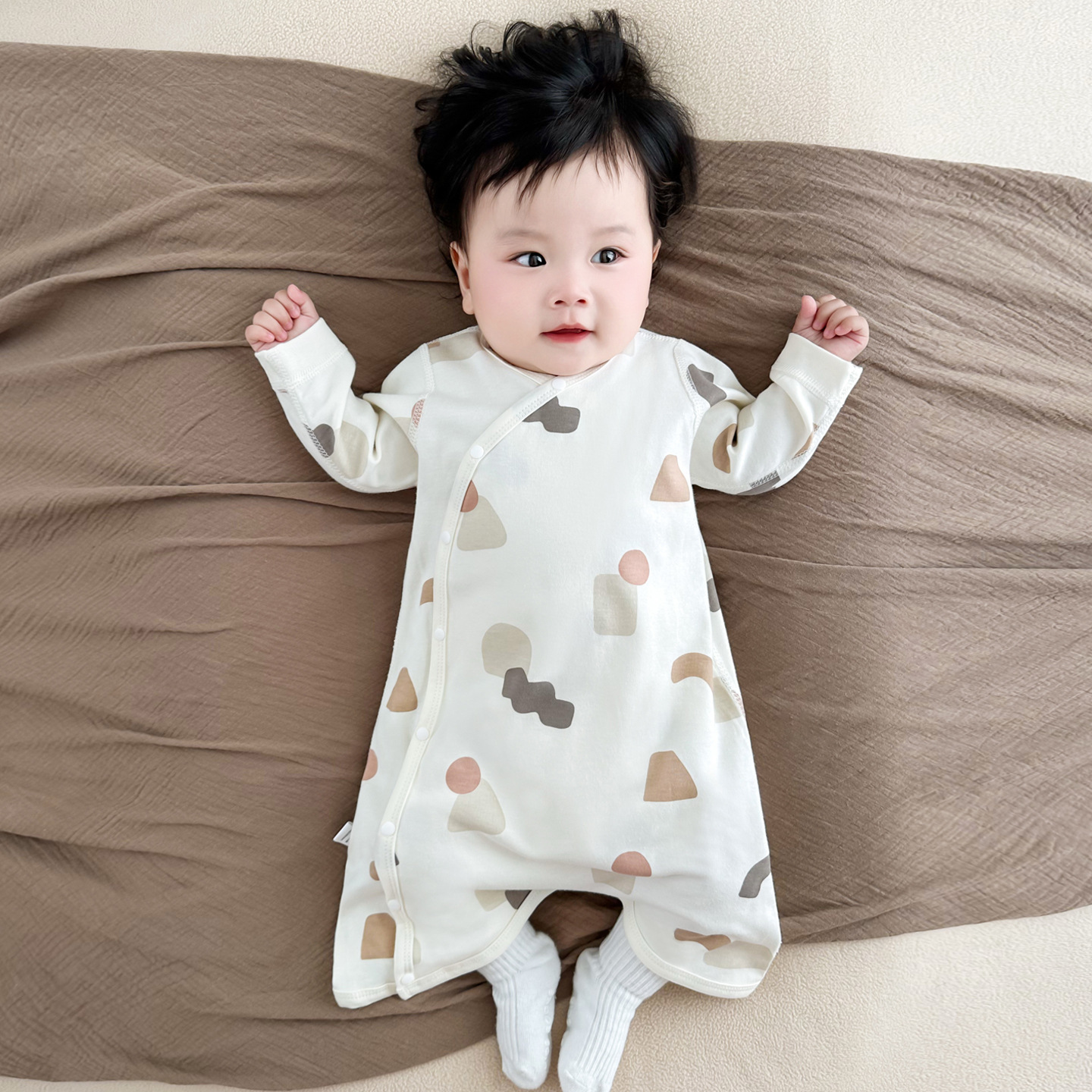 Baby Sleeping Bag, Spring & Fall Pure Cotton Nightgown, Baby Pajamas, Kidsren's Nightgown, New Four-Season Universal Double-Layer Belly Protection Style