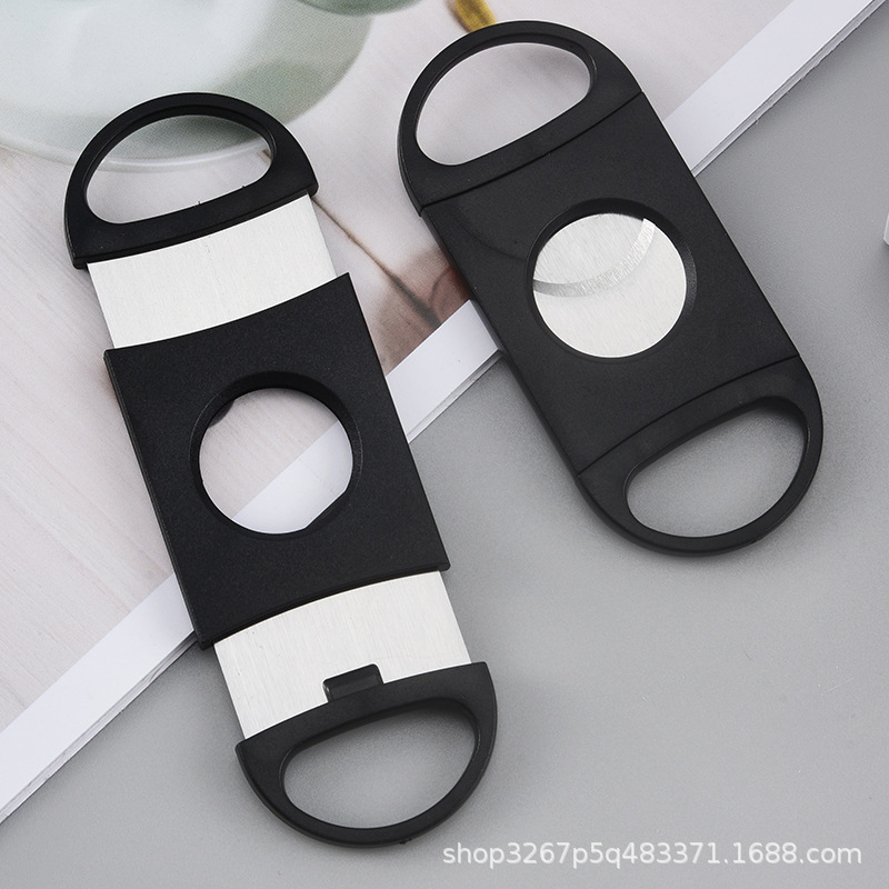 Оптовые сигарные ножницы из нержавеющей стали с двойным лезвием острые инструменты для сигар классический портативный простой подарок для мужчин