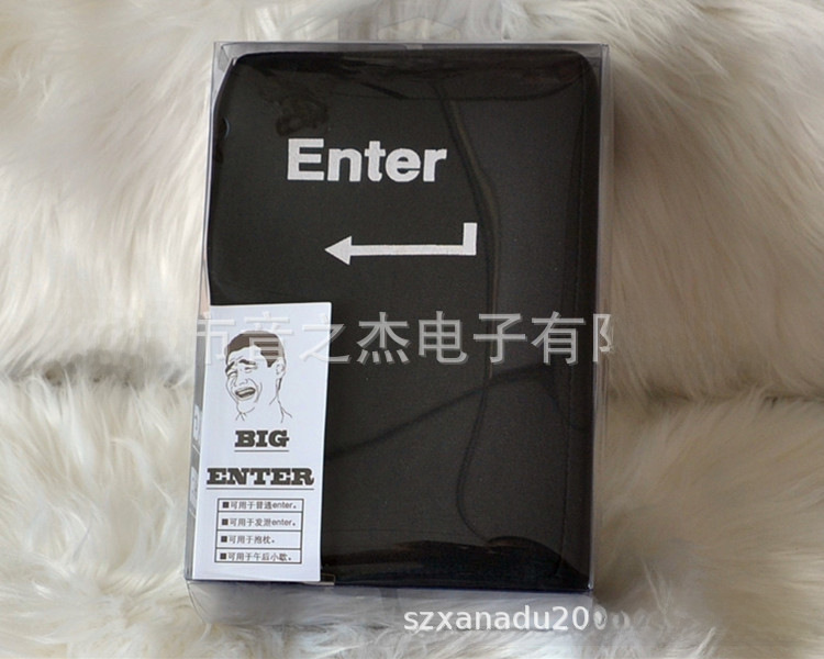 Big Enter Computer USB Super Large Enter Key Vent Enter Key Nap Pillow Customer Service Programmer Decompression