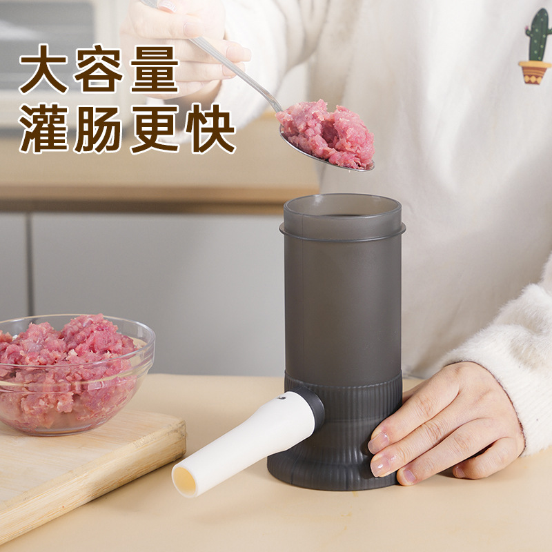 Household Sausage Stuffer Manual Press Sausage Shrimp Paste Stuffer Large Capacity Sausage Casing Making Tool