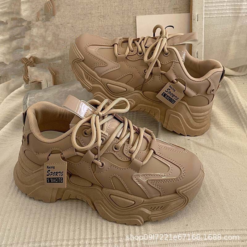 Mesh Autum Breathable Dad Shoes for Women Ins Versatile 2025 Autum New Student Casual Sports Running Shoes Trend