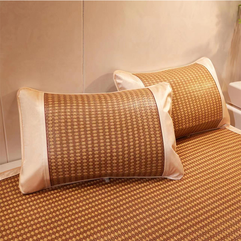 Оптовая продажа летнего охлаждающего рattan чехла для подушек, двойной и одинарный мат, летний мат из шелка, конвертный тип, высококачественный, приятный для кожи