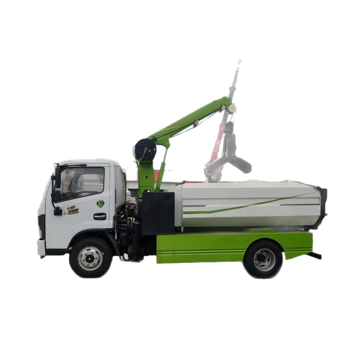 National Vi Dongfeng D6 Urban Sewage Network Pipe Dredging Branch Woven Bag Cleaning 7.5-Ton Grab Truck