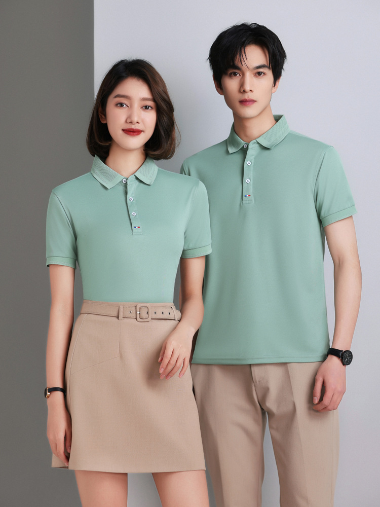 C BAO 99001 Tens cotton overalls T-shirt polo shirt work clothes cultural shirt short sleeve tooling logo printed