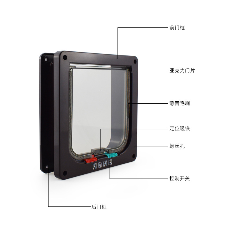 Дверь для кошек старого стиля, контролируемый вход и выход, для собак и кошек, питомник для кошек