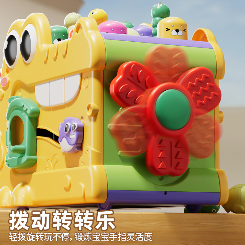 Children's Early Education Interactive Polyhedral Whack-A-Mole Baby Q Cute Fun Hand-Knocking Piano Music Play House Toy Educational