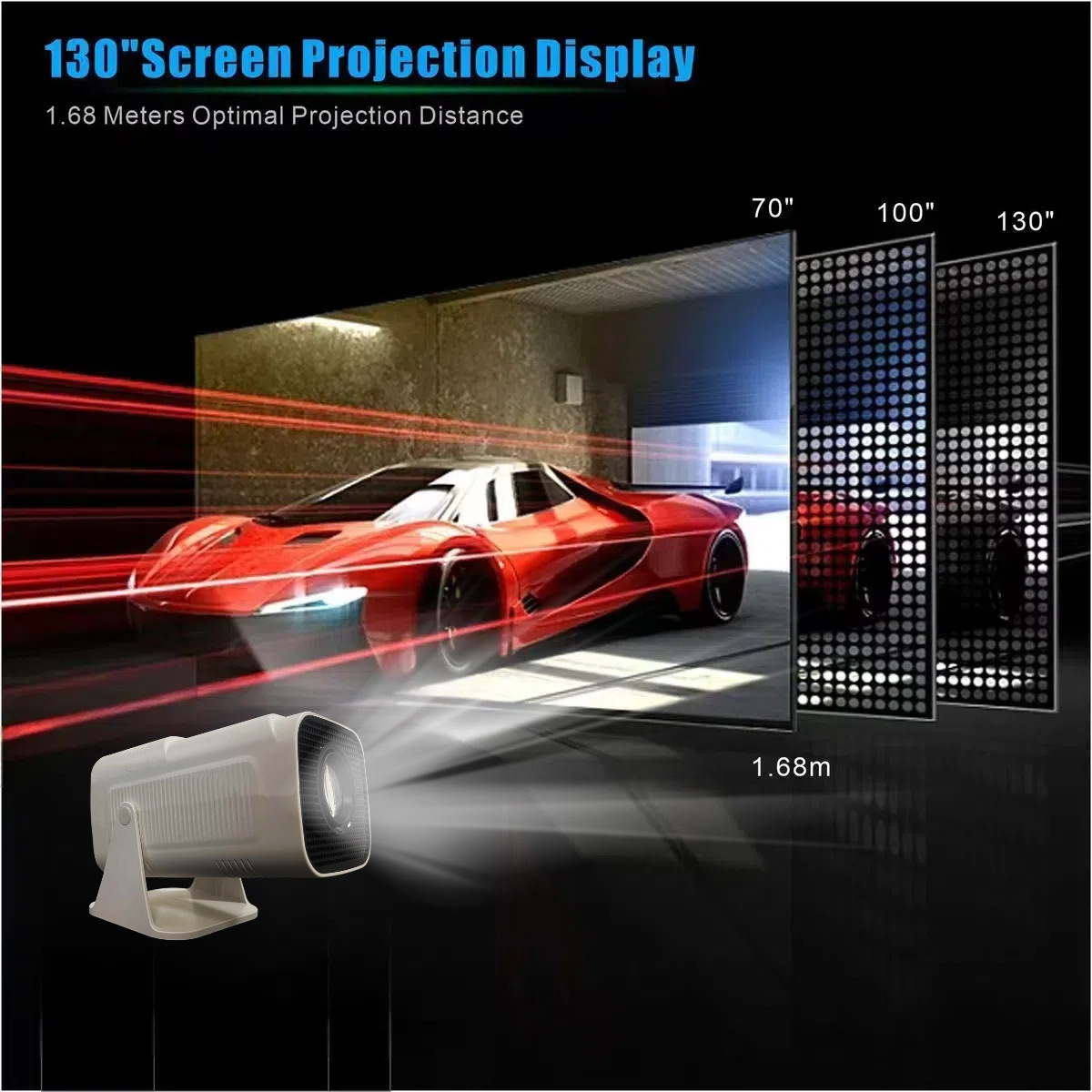 Cross-border HY320mini intelligent projector equipped with Android system HD screen portable projector home