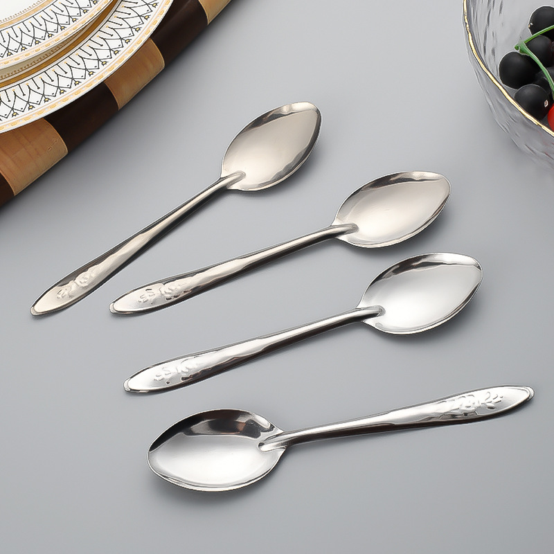 Wholesale Stainless Steel Spoon Commercial Disposable Eating Watermelon Spoon Takeaway Spoon Iron Spoon Dessert Spoon Canteen Gift