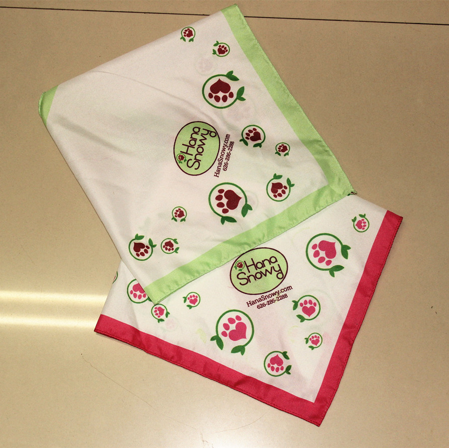 Индивидуальный полиэстеровый треугольный шарф для домашних животных, утолщенный полиэстеровый головной шарф