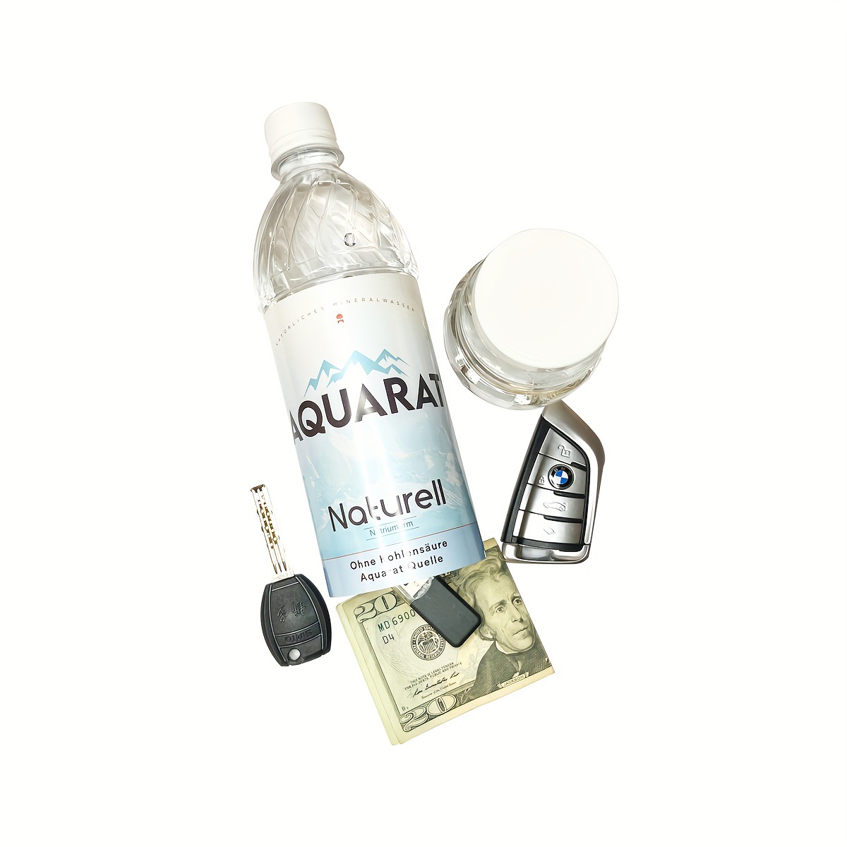 Скрытое пластиковое водяное хранилище для ключей, наличных и т.д.