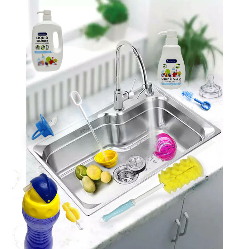 Lucky Baby New Baby Special Tableware Bottle Cleaner Baby Fruit and Vegetable Pacifier Cleaning Liquid