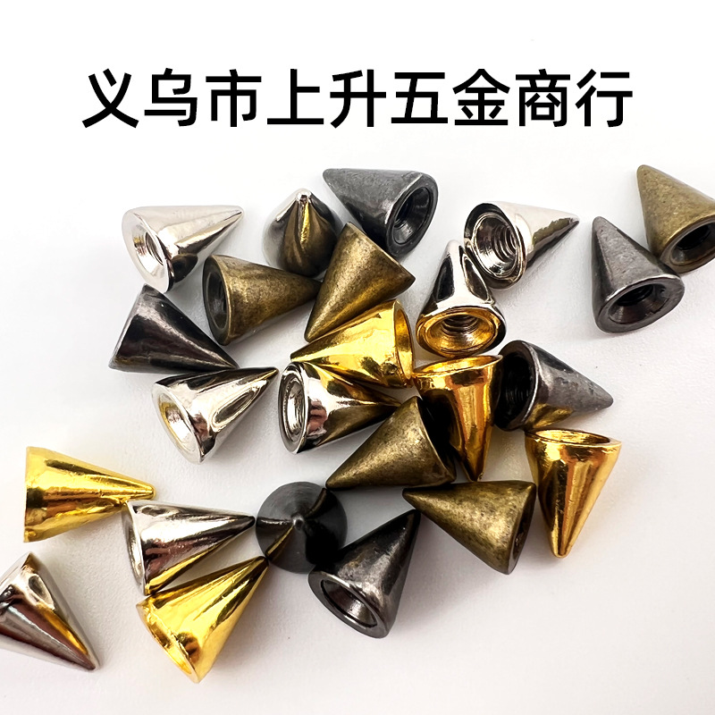 Нижняя 7 × высота 10мм заостренная гвоздь панк заклепка пулевая заклепка сужающаяся сплавная винтовая заклепка производитель