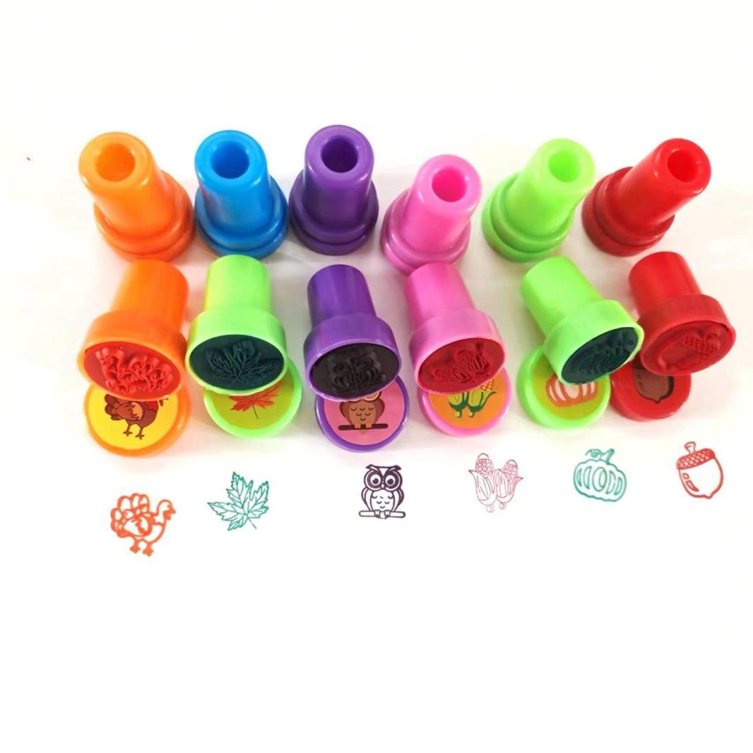 Thanksgiving Seal Autum Maple Leaf Thanksgiving Turkey Seal Creative Children's Cartoon Plastic Seal