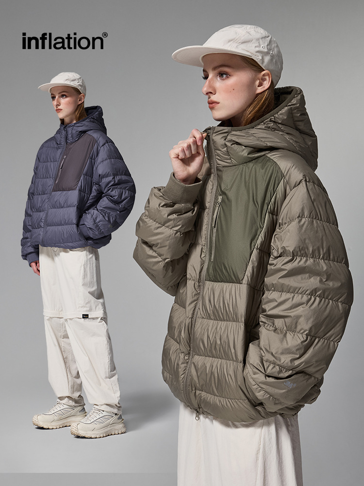 Jie Zhan Men's Clothing | Water-Repellent Lightweight Hooded 90 down Jacket 25 Winter New Product Packable down Coat for Men