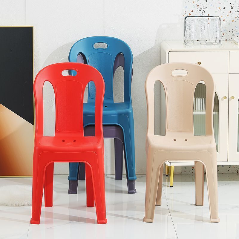 Living Room Low Stool Thickened Children's Non-Slip Stool Night Market Stall Chair Adult Household Economical Plastic Small Backrest Chair