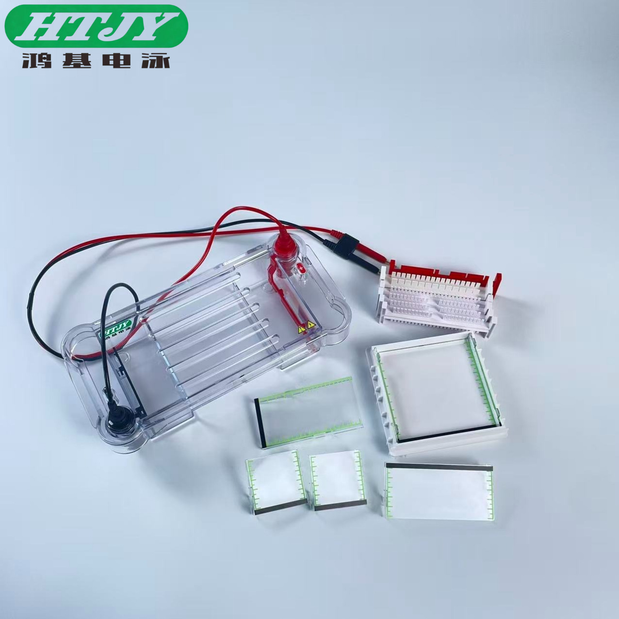 Hongji Electrophoresis Ht-Sub02 Agarose Horizontal Electrophoresis Tank Electrophoresis Instrument Laboratory Electrophoresis Tank