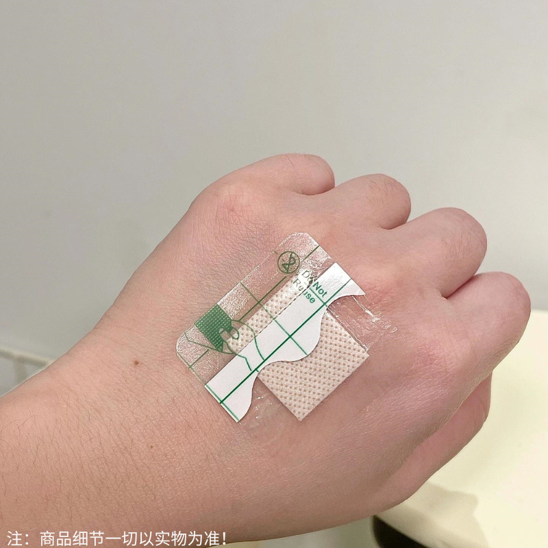 Cross-border hot sale PU waterproof band-aid square transparent breathable finger anti-wear foot band-aid non-curling