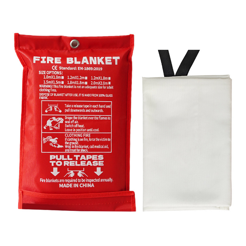 Supermarket Hot Selling Fire Blanket Fiberglass Gas Station Wholesale Fire Blanket Fireproof Cloth Flame Retardant Fire Blanket Amazon
