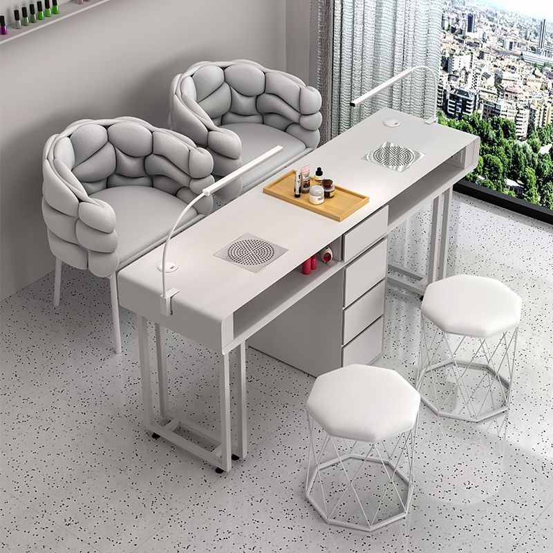 Manicure Table and Chair Set Special Price Economical Single and Double Accessible Luxury Multi-Functional Popular Ins Manicure Table Cream Style