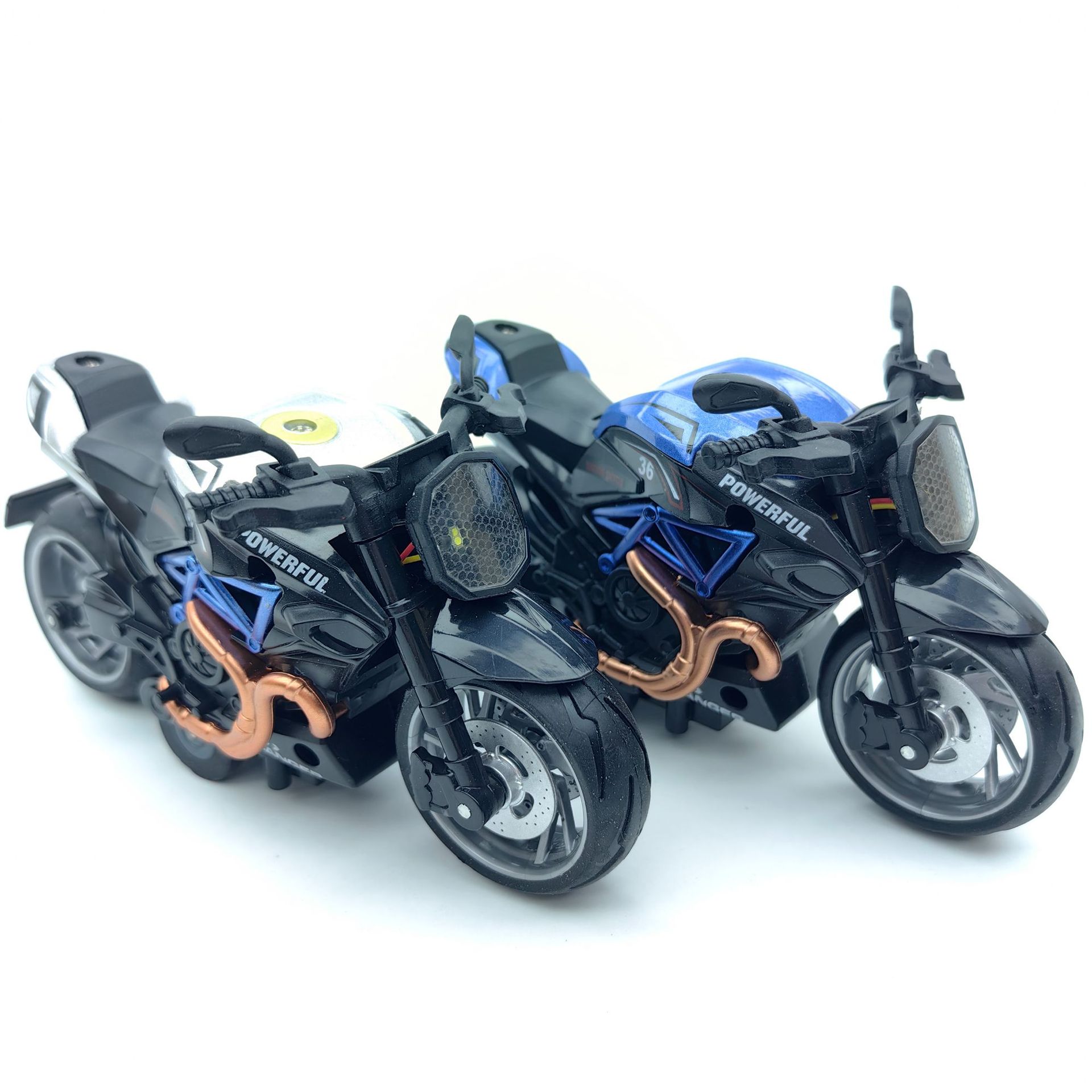 Simulated Alloy Motorcycle Model Inertia Car Toy Boy Children's Toy Car Ornaments Gift Cross-Border Supply