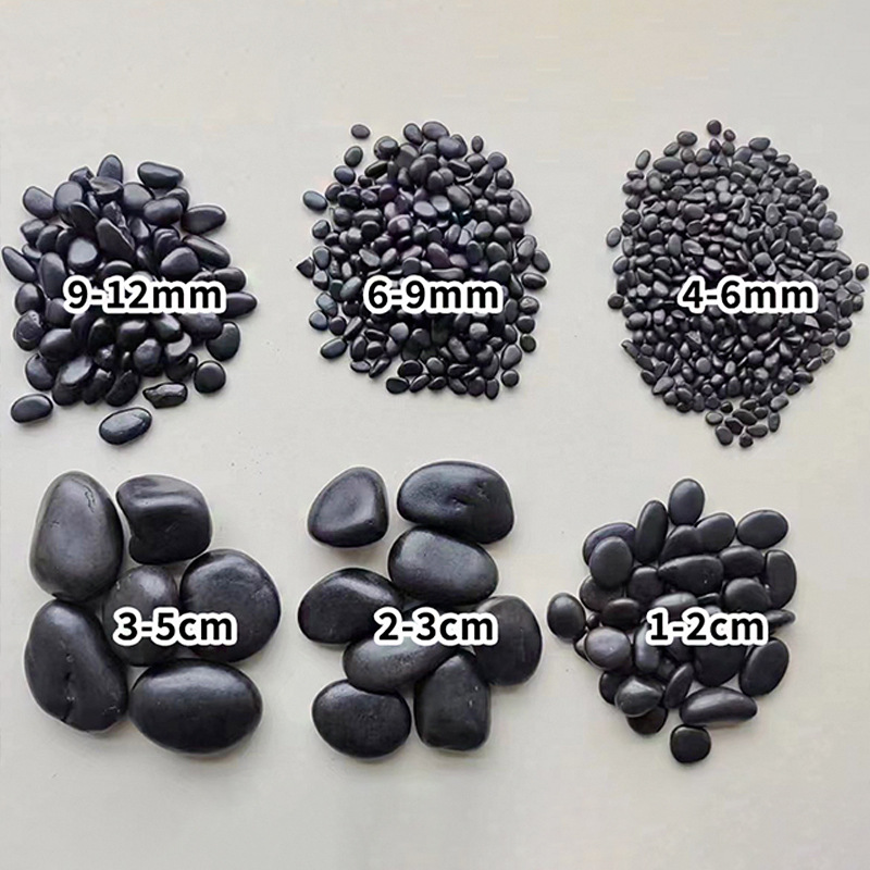 Black cobblestone fine throwing goose eggs courtyard paving paving garden landscaping fish tank bottom sand rain flower stone black stone