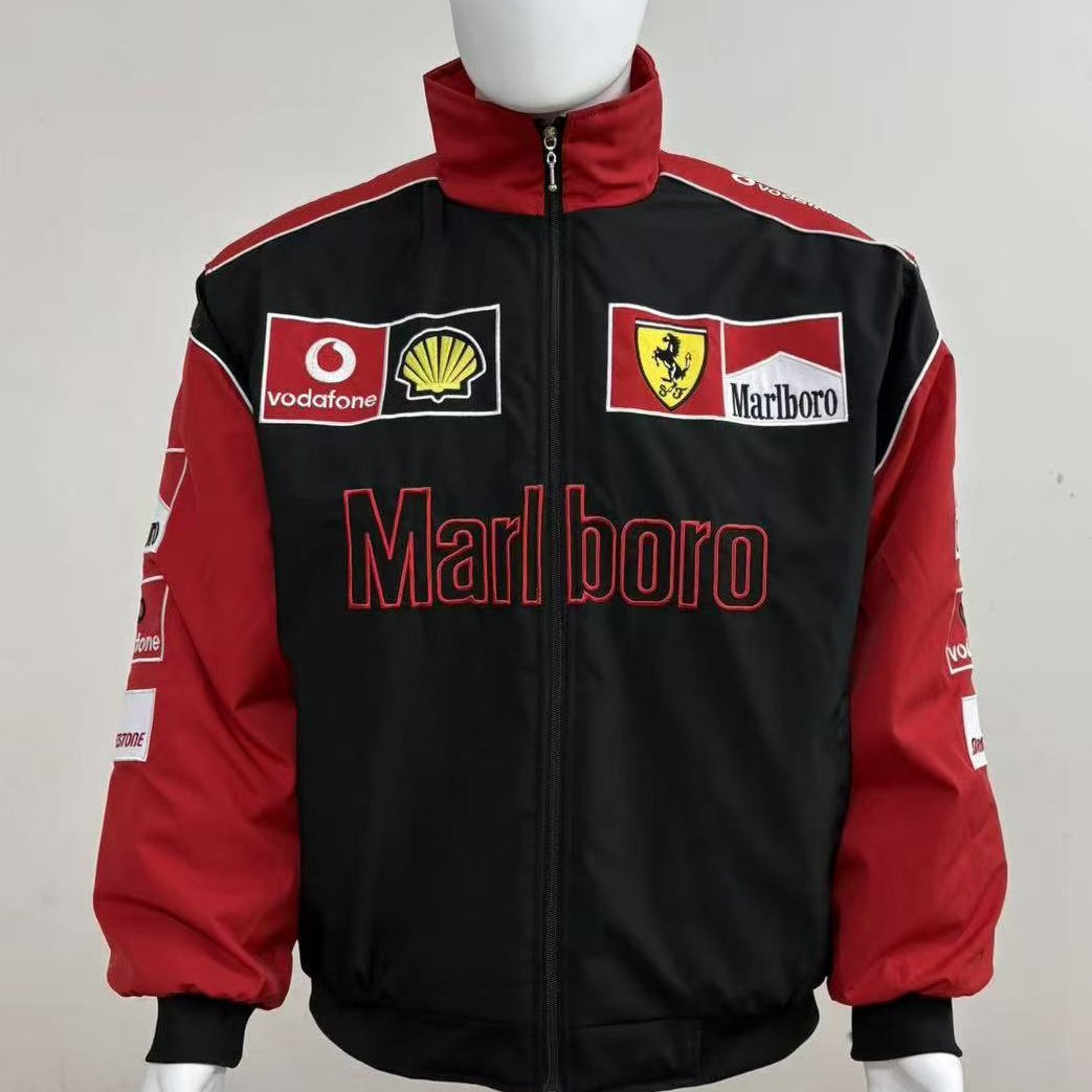 Вышитый гоночный комбинезон F1 Новый кастомный американский стиль велокомбинезона Летняя куртка Мотоциклетный комбинезон Вышитая повседневная куртка Индивидуальная настройка