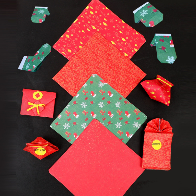 Origami Square, Origami Paper Crane, Origami Colored Paper, Multi-Size Paper-Cut Colored Paper, Origami Handmade Colored Paper Wholesale