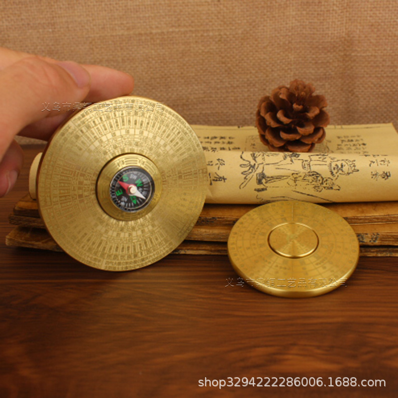 Латунный компас, ротационный, маленький, для декорации