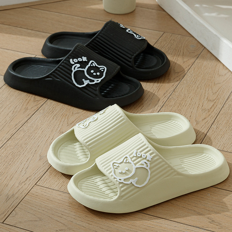 Couple Slippers Women's Eva Anti-Odor Non-Slip Household Summer Bathroom Sandals Men's Cute Indoor Home Sandals