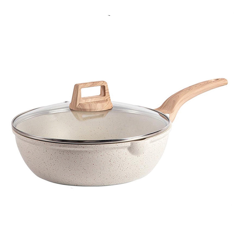 Maifan Stone Non-Stick Pan Wok Household Maifan Stone Wok Pan Cooking Pot Special for Induction Cooker Gas Stove