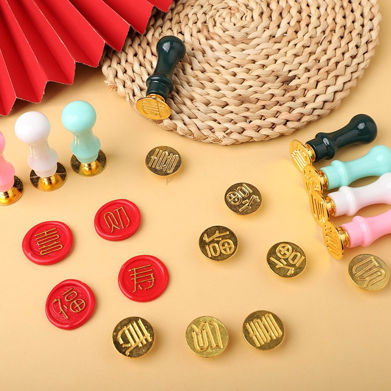 Dumpling skin seal Fu word in stock wholesale Fu Cai Shouxi DIY mold paint source manufacturers shake sound big explosions