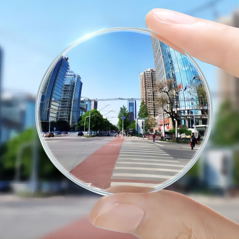 Car 360-Degree Edgeless Reversing Small Round Mirror Adjustable Blind Spot Mirror High-Definition Glass Wide-Angle Auxiliary Mirror