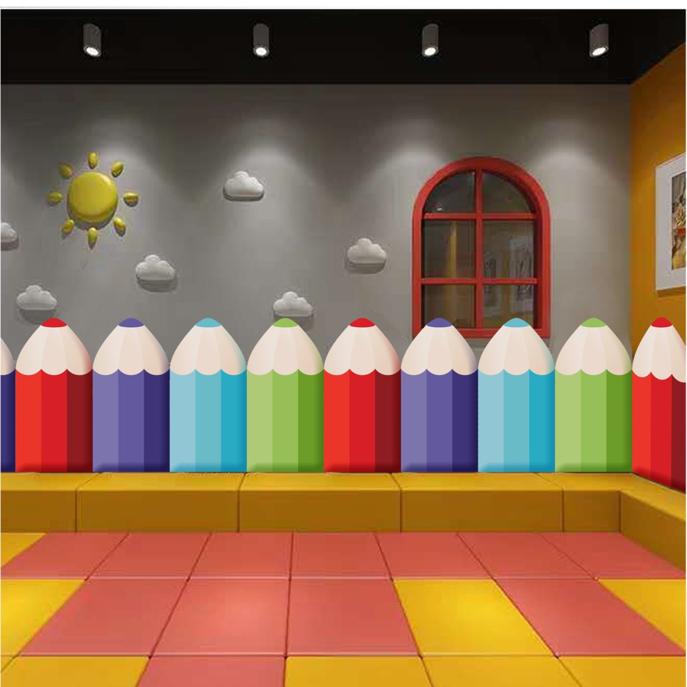 G Aosong Pencil Anti-collision Soft Bag Wall Sticker Tatami Bedside Early Education Pencil Soft Bag