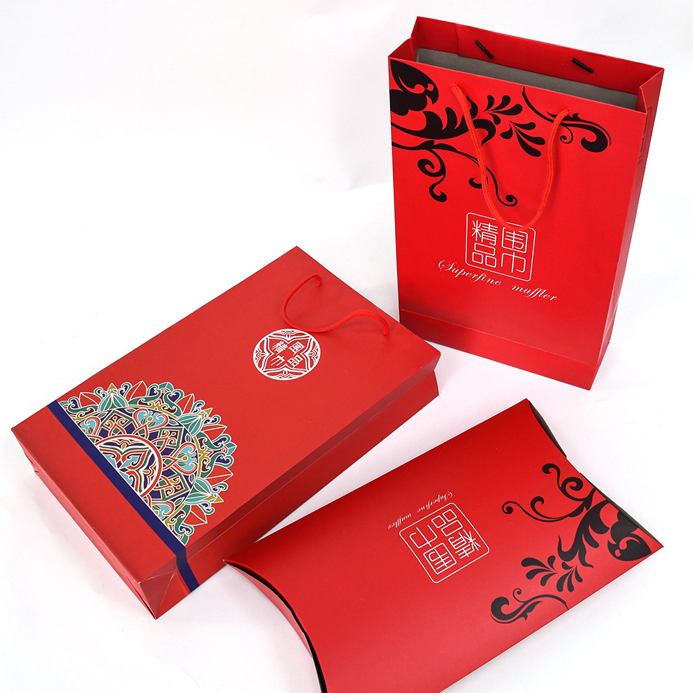 Shanghai Story Mid-Autumn Festival Mother's Day Yuanbao Set Box Silk Scarf Square Scarf Gift Gift Box Tote Bag