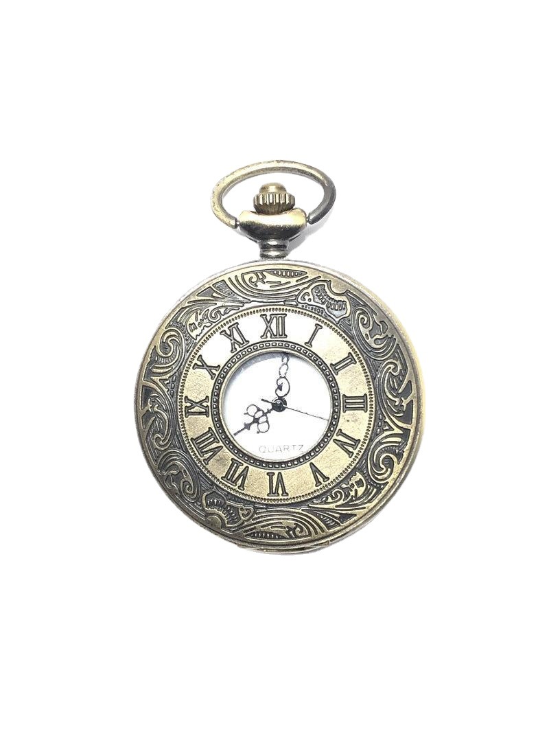 Retro Style Bronze Roman Simple Pocket Watch Classic Memorial Memory Old Hanging Watch Hot Selling Chain Quartz Watch