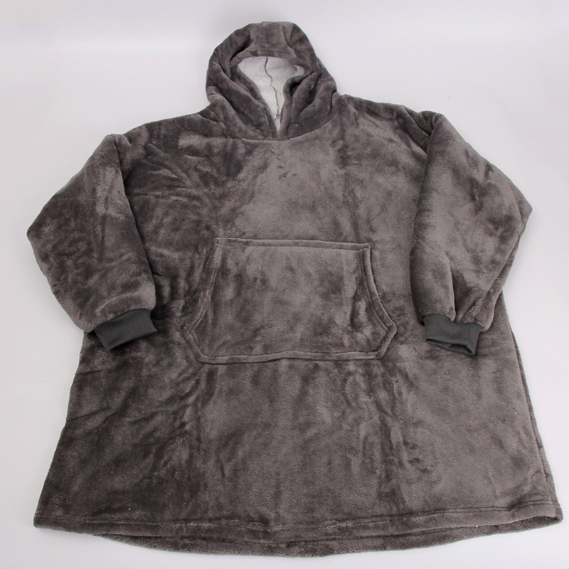 TV New Men's and Women's Lazy Pullover TV Blanket Outdoor Cold Clothes Hooded Fleece Warm Clothes Outdoor Sweater