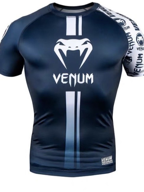 Ufc Conor Mcgregor Men's Short-Sleeved Mma Mixed Martial Arts Training Fighting Sanda Suit Tight Venom