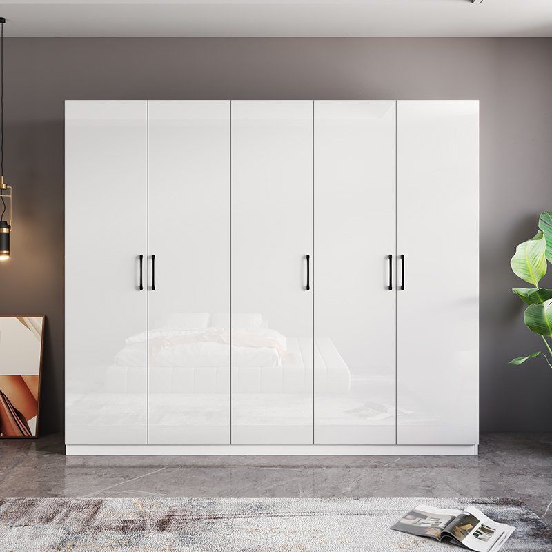 Wardrobe Solid Wood Home Bedroom Storage Storage Cabinet Modern Simple Economical Children's Large Wardrobe for Rental Housing