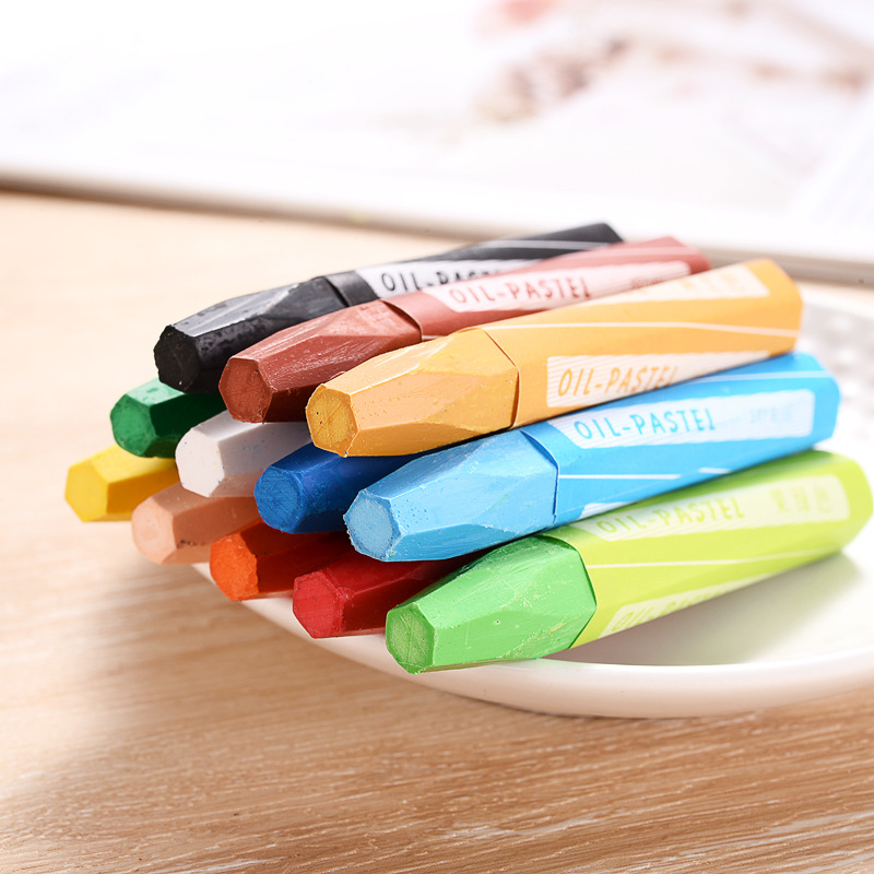 Bulk Oil Painting Stick Student High Quality Oily Crayon Painting Tools Foam Box Aquatic Crayon Tire Mark Pen