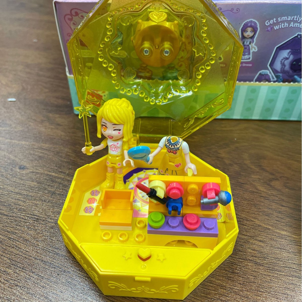 Popular Crystal Girl Educational Children's Building Blocks Creative Ornaments Cartoon Factory Direct Wholesale