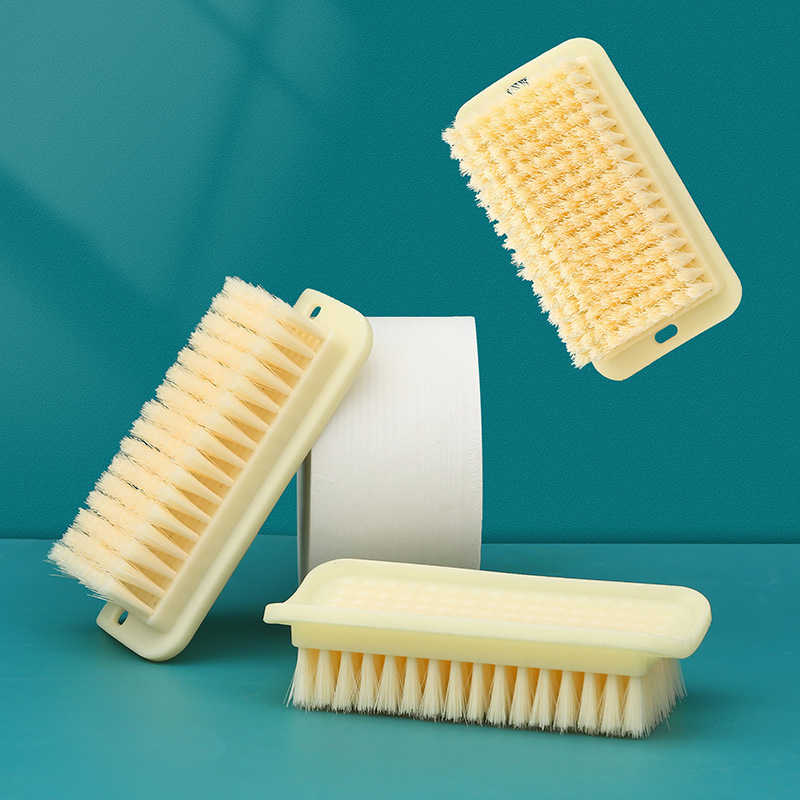 Household Soft-Bristled Laundry Brush Multi-Functional Cleaning Shoe Board Brush Does Not Damage Clothes Dormitory Laundry Plastic Square Cleaning Brush