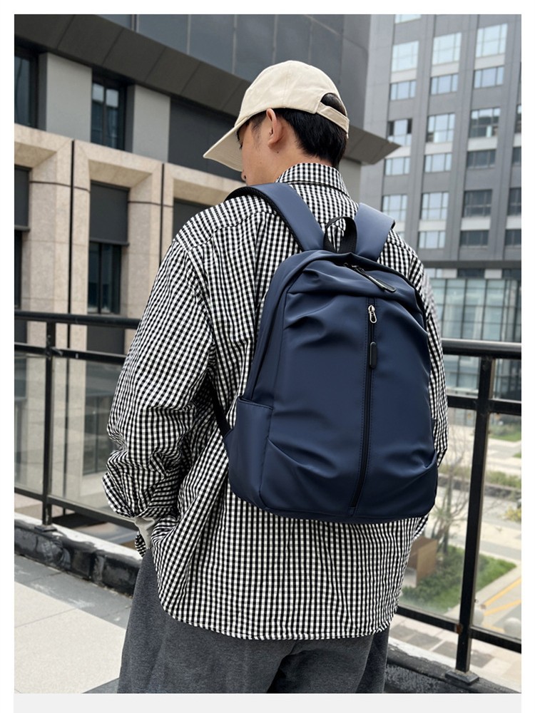 New Simple Backpack for Men and Women, Lightweight Large-Capacity Backpack, Travel Bag, Korean Style Street Trendy School Bag, Computer Bag