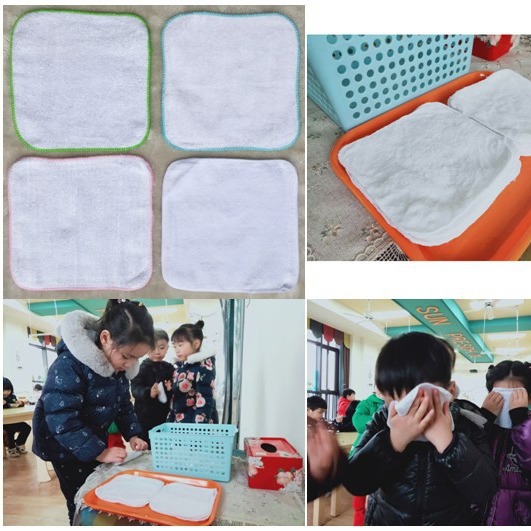 Полотенце из хлопка, 14 см, 15 см, для детского сада