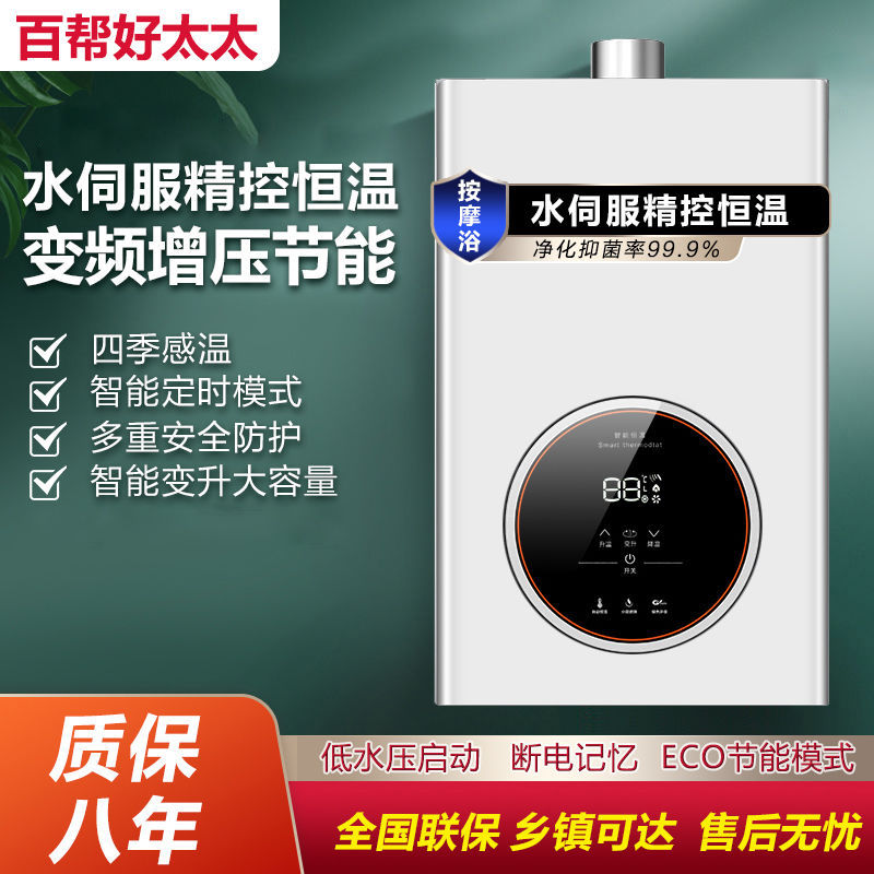 Gas Water Heater Variable Frequency Constant Temperature Supercharged Anti-Freeze Zero Cold Water Forced Exhaust Balanced Household Amazon